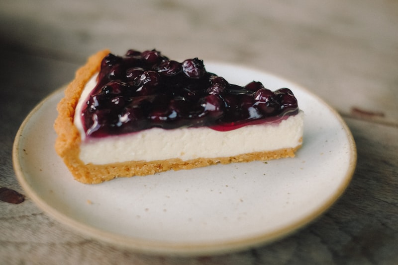 Slice of fruit pie holding its shape