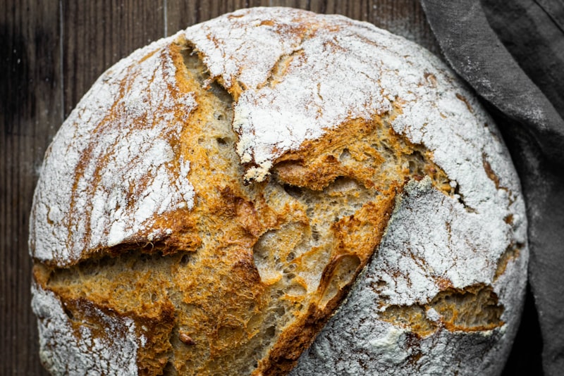 Golden braided enriched bread loaf